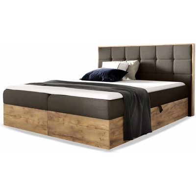 Wilsondo boxspring Wood 1 s úložným priestorom hnedá Paros