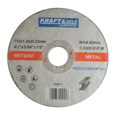 Kraft & Dele brusný kotouč 115 x 1,2 x 22,23 mm KD971