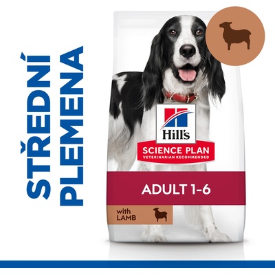 Hill's Science Plan granule pre stredné dospelé psy s jahňacím a ryžou 18 kg