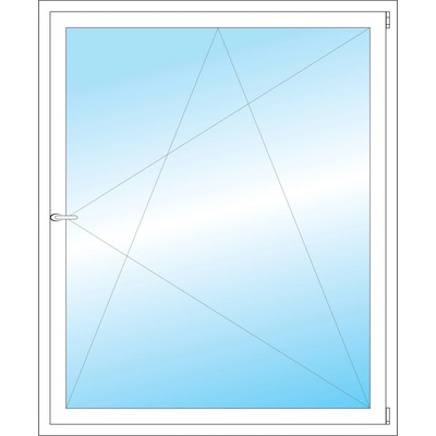 OKNA HNED Plastové okno 127x154 cm bílé otevíravé a sklopné pravé