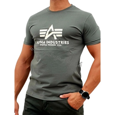 Alpha Industries Basic T-shirt charcoal heather tričko pánske šedé