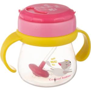 Canpol babies Чаша със сламка Canpol - 250 ml, Розова (56/520C)