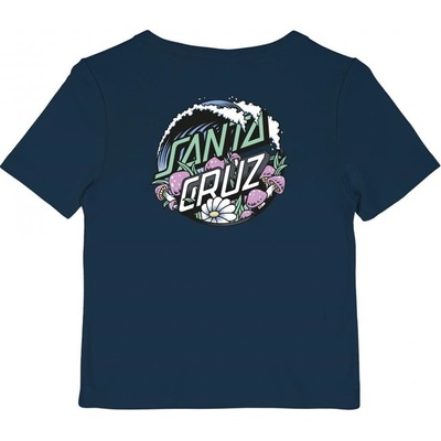 SANTA CRUZ Mushroom Wave Dot Splice T-Shirt Tidal Teal