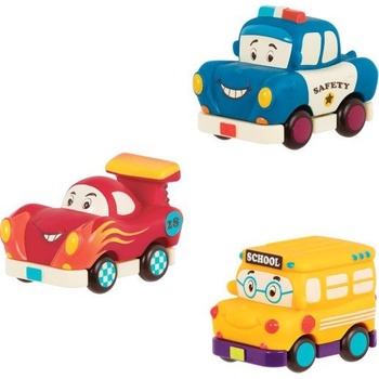 B-Toys Mini autíčka na setrvačník Mini Wheeee-ls! Školní bus 3 ks