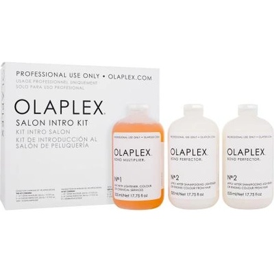 OLAPLEX Bond Multiplier No. 1 Salon Intro Kit подаръчен комплект: Bond Multiplier No. 1 525 ml + Bond Perfector No. 2 2бр. x 525 ml + дозатор Dosing Dispenser 1 бр за жени