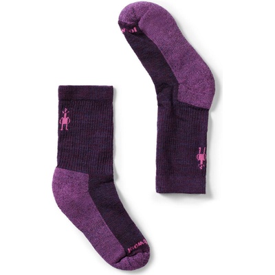 SMARTWOOL Kids' Hike Light Cushion Crew Socks Purple Iris