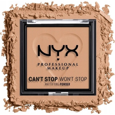 NYX Professional Makeup Can't Stop Won't Stop Mattifying Powder zmatňujúci púder 06 Tan 6 g