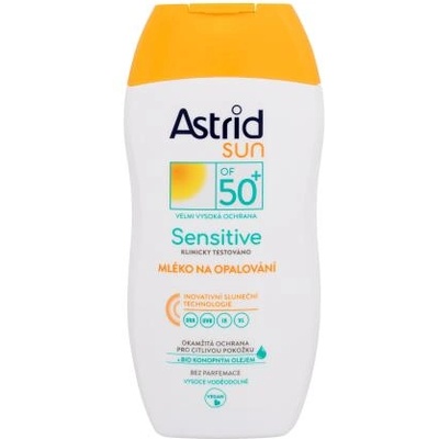 Astrid Sun Sensitive Milk SPF50+ водоустойчив слънцезащитен лосион за чувствителна кожа 150 ml
