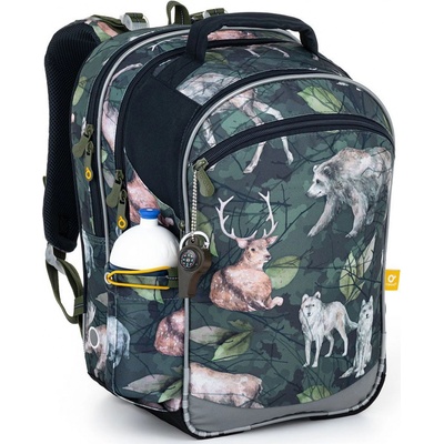 Topgal batoh COCO S LESNÍMI ZVÍŘÁTY 25056 B zelená