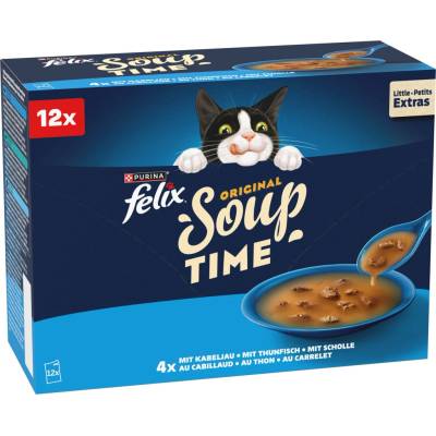 Felix Soup polévky s treskou, tuňákem a platýsem 12 x 48 g