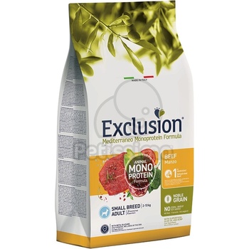 Exclusion Mediterraneo Monoprotein Formula Small Breed суха храна за кучета - говеждо 2 кг