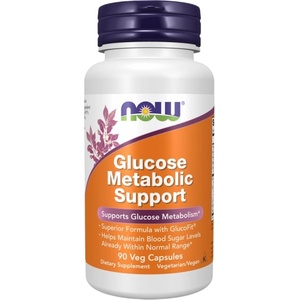 NOW Glucose Metabolic Support | with Banaba, Gymnema, Alpha Lipoic Acid & ChromeMate® [90 капсули]