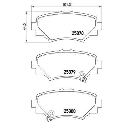 Sada brzdových platničiek kotúčovej brzdy BREMBO P 49 049