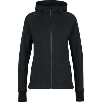 Stoic Дамско вълнено яке Stoic Women's MerinoFleece260 FlenSt. Zip Hoody Merino hoodie - Black / Black / Melange - размер 3XL (105-6684-0117)