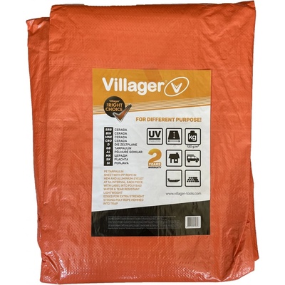 Villager krycia plachta s okami 120g/m2, 4 x 5m 189416