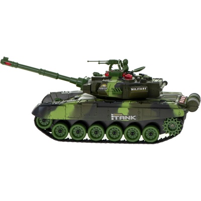 KIK RC танк Big War Tank 9995 голям 2.4 GHz зелен (KX8714_1)