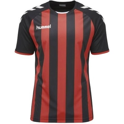 Hummel Core Striped SS Jersey Black/True Red