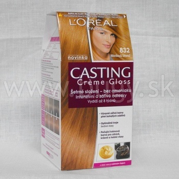 L'Oréal Casting Creme Gloss šetrné zloženie bez amoniaku Medená blond 832