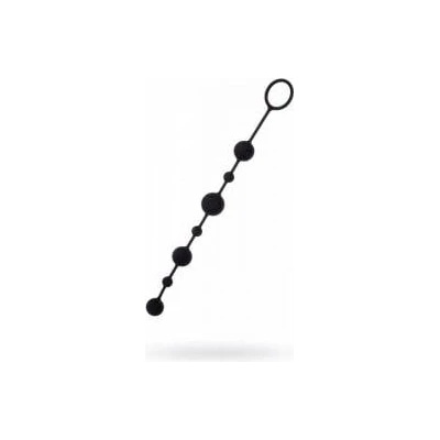 Boss of Toys Anal beads Toyfa A-toys Coron, with balls, silicone, black, 35, 9 cm