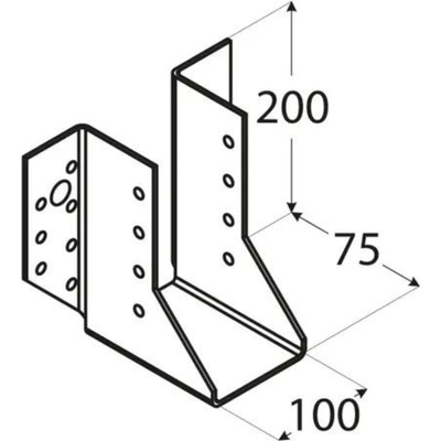 Domax WB32 trámová topánka 100x200x75x2, 0 mm