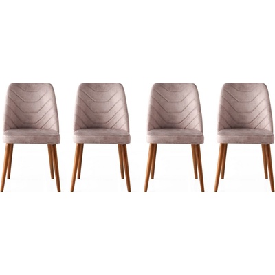 Kalune Design Dallas ořech / béžová 4 ks