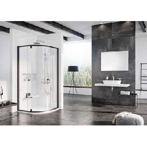 RAVAK Pivot - Четвърткръгла душ кабина PSKK3-100, 97-100 см, черна/стъкло 376AA300Z1 (376AA300Z1)