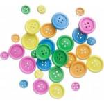 Dalprint Wooden buttons neon 30pcs MIX