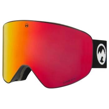 MowMow Маска за ски и сноуборд MowMow Stealth фотохроматична LuxaLens с черна рамка и червена плака (MMG-PC3)