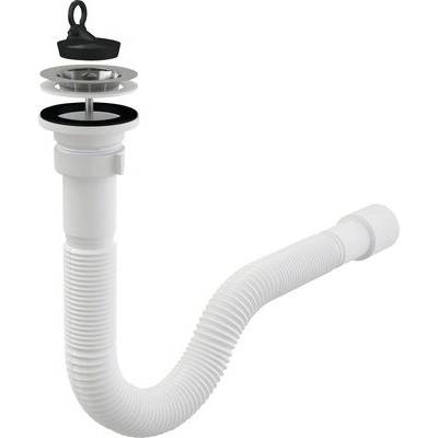 Drezový výpust s flexi pripojením Alca A770+A33 6/4"× 40/50 mm plast + výpust 6/4" s nerezovou mriežkou ø 70 mm