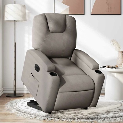 vidaXL 11461.3204400 Elektrické zvedací polohovací taupe textil