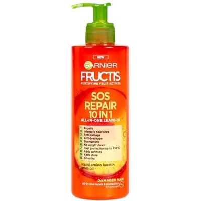 Garnier Fructis SOS Repair Крем без отмиване за суха и увредена коса 10 в 1 400мл