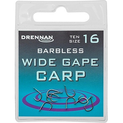 Drennan bez Protihrotu Wide Gape Carp Barbless vel.12 10 ks