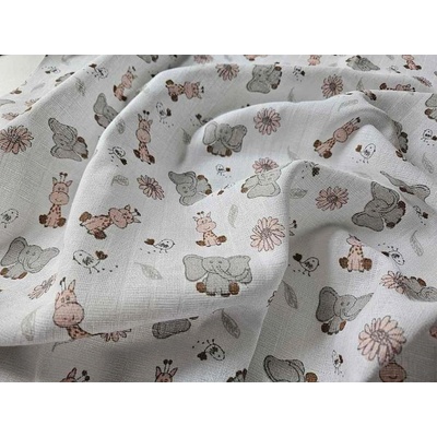 PREM Bavlnená tetra osuška ZOO ružová 90/100 cm