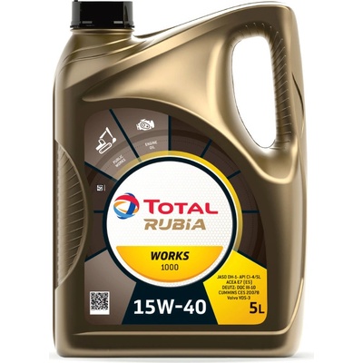 Total Rubia Works 1000 15W-40 5 l