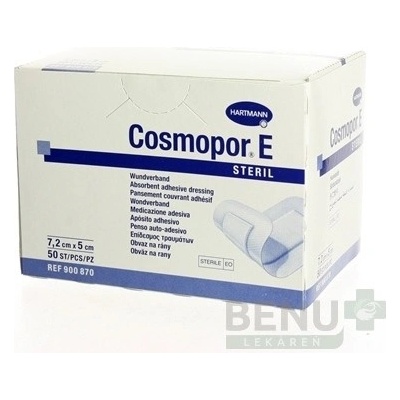 Cosmopor E Steril obväz na rany sterilný 7,2 x 5 cm 50 ks