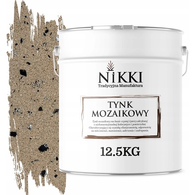 MOZAIKOVÁ OMÍTKA ŽIVIČNÁ 12,5KG INTERIÉROVÁ SVĚTLE HNĚDÁ S ČERNOU SLÍDOU M92