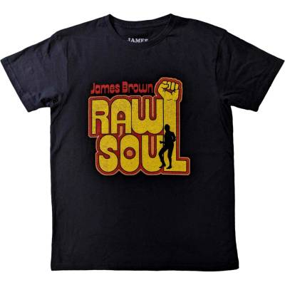 James Brown tričko Raw Soul čierne
