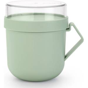 Brabantia Чаша за супа с капак Brabantia Make&Take 1006294, 600+180 мл, Винтов капак, Без BPA, Зелен (1006294)