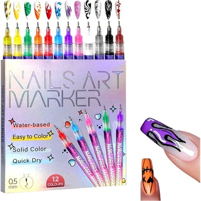 Toybit Sada barev na nehty Fixy Nail art 12ks – Zbozi.Blesk.cz