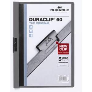 DURABLE Издръжлива папка с клипс Duraclip A4, 60 листа, черна 220901 (220901)