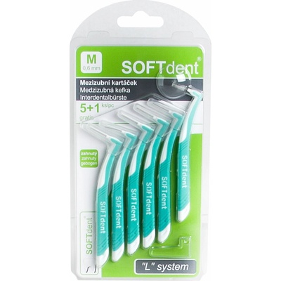 SoftDent medzizubné kefa priamy M 0,6 mm 6 ks