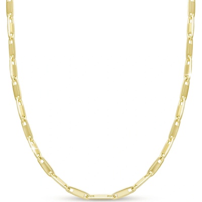 Biju Moderní řetízek s hranatými očky, pozlaceno 14k zlatem 3002535