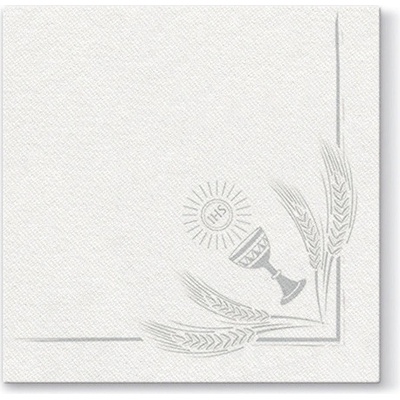 PAW ubrousky AIRLAID L My First Communion Silver 40x40cm