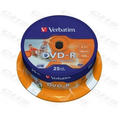 Verbatim 43538 празен DVD диск 4, 7 GB DVD-R 25 броя (DVD-R 4.7 25db/henger)
