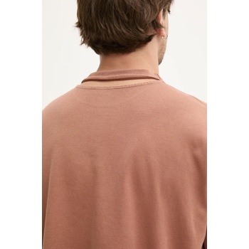 Camperlab Памучна тениска camperlab в оранжево с принт au00020.002 (au00020.002)