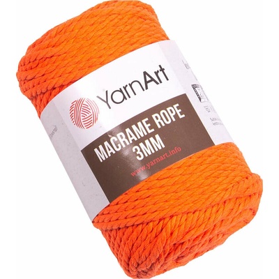 YARNART Macrame Rope 3 mm 63 m 800 Bright Orange юта (Macrame Rope 3 mm 800)