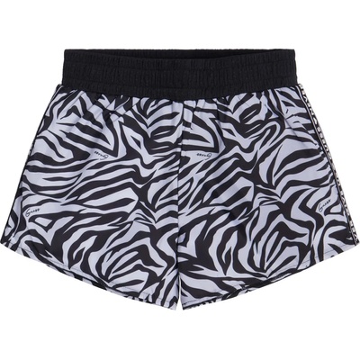 Guess Къси двуцветни спортни панталонки за момиче Guess в черно и бяло