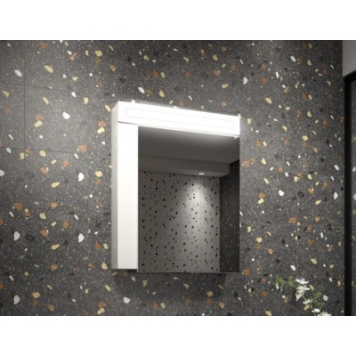 GERA МЕБЕЛ ЗА БАНЯ С ОГЛЕДАЛНА ВРАТИЧКА ЛИНА 54х67х13см БЯЛ