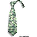Soonrich kravata zelená tetris kor056