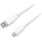 Equip Преобразувателен кабел - 128364 (USB-C 3.2 Gen1 към USB-A, мъжки/женски, бял, 2 м) (128364)